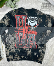 Load image into Gallery viewer, Black Marble UGA Faux Glitter Tee & Crewneck