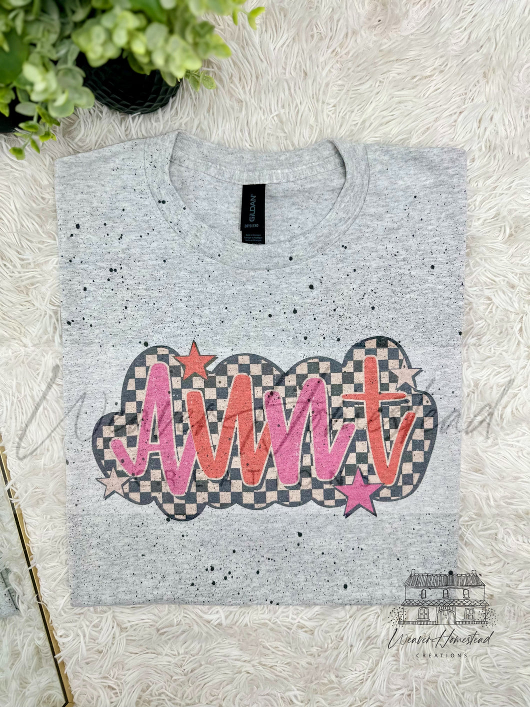 Aunt Pink + Orange Checkered