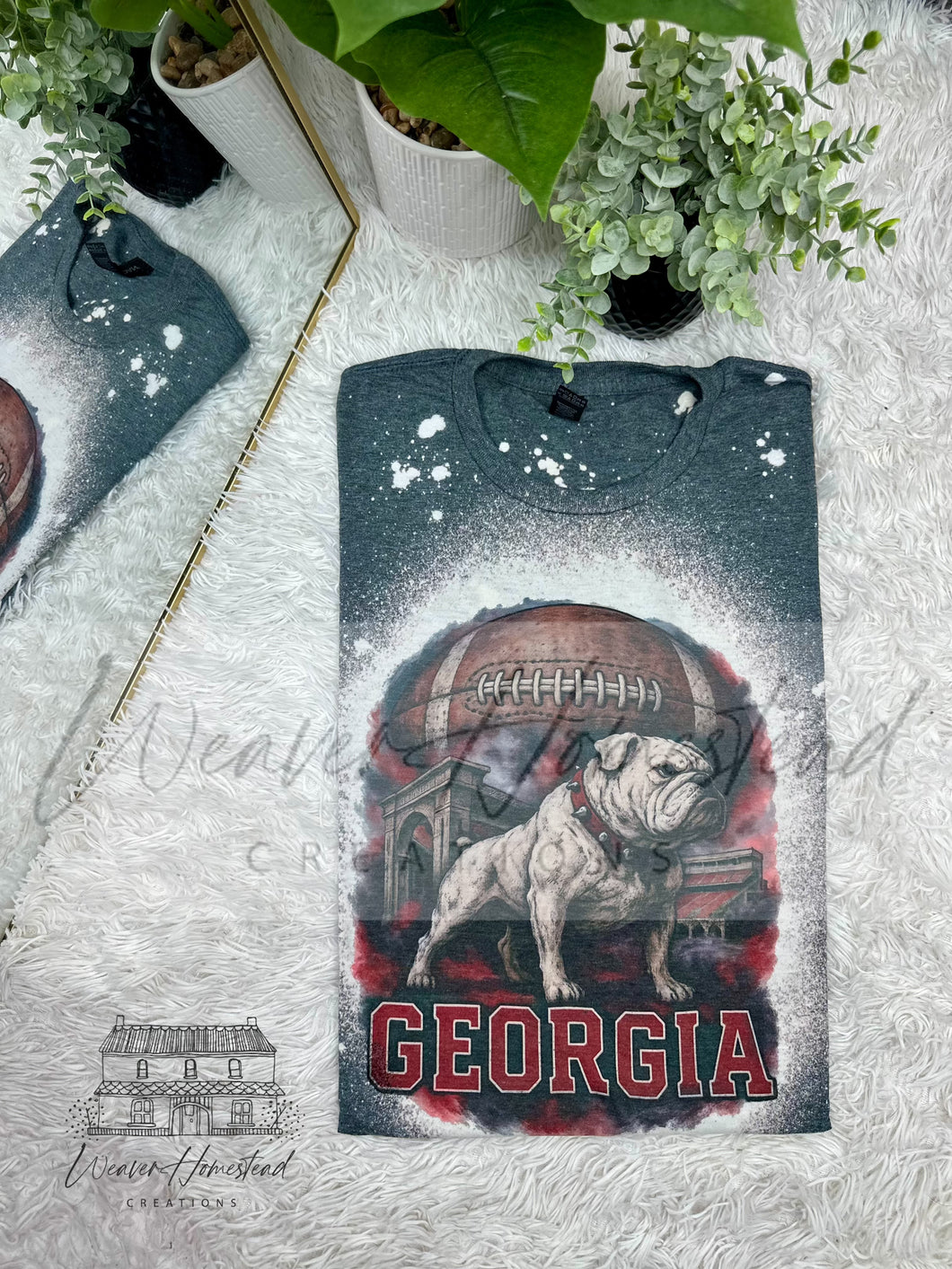 New Bulldog Watercolor Collage UGA