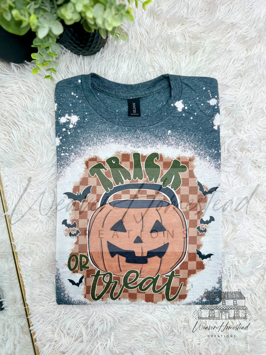 Trick Or Treat Checkered Background