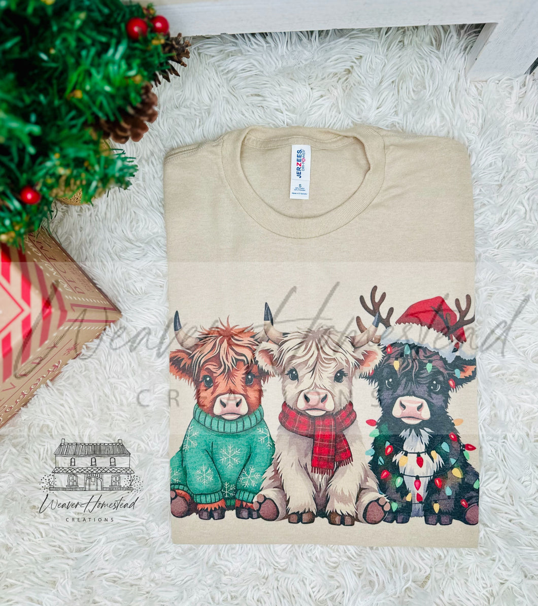 Christmas Highland Cows