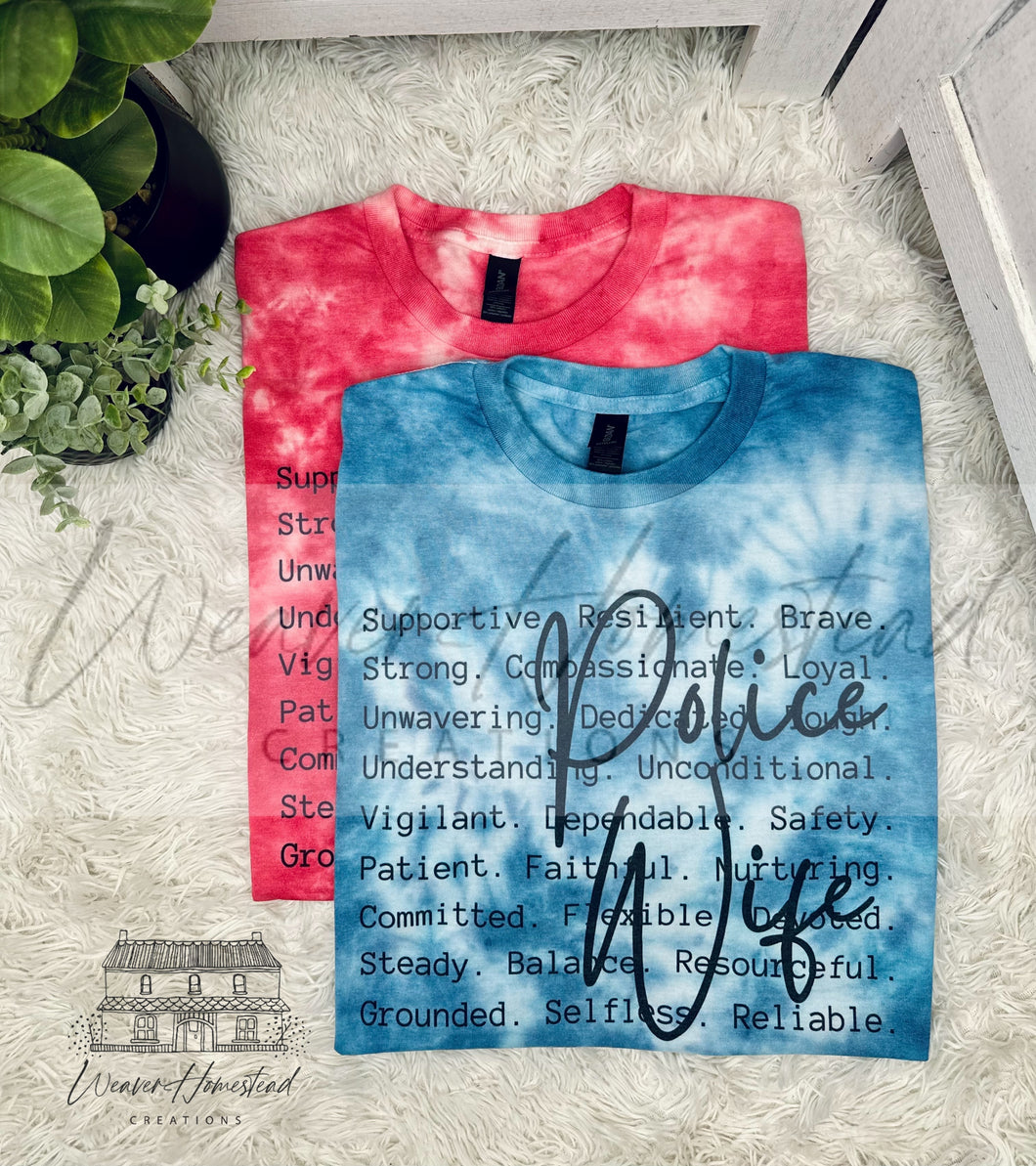 Police Wife Word Block