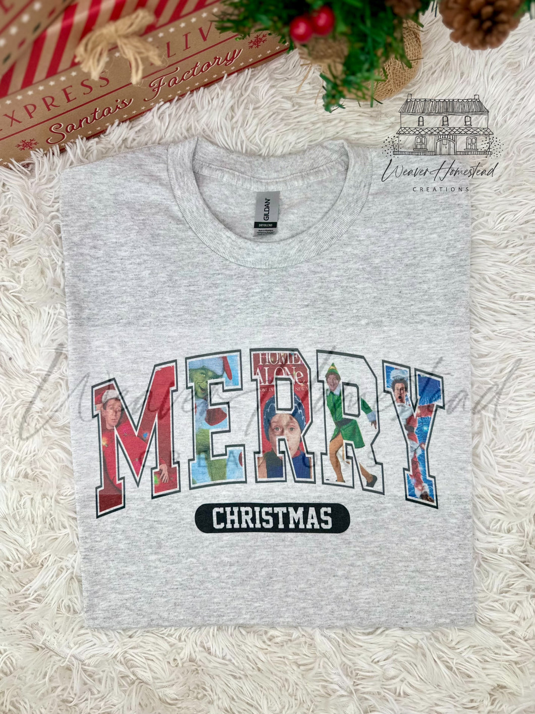 Vintage Merry Christmas Varsity