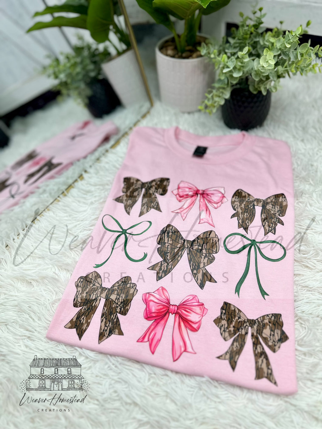 Camo + Pink Bows