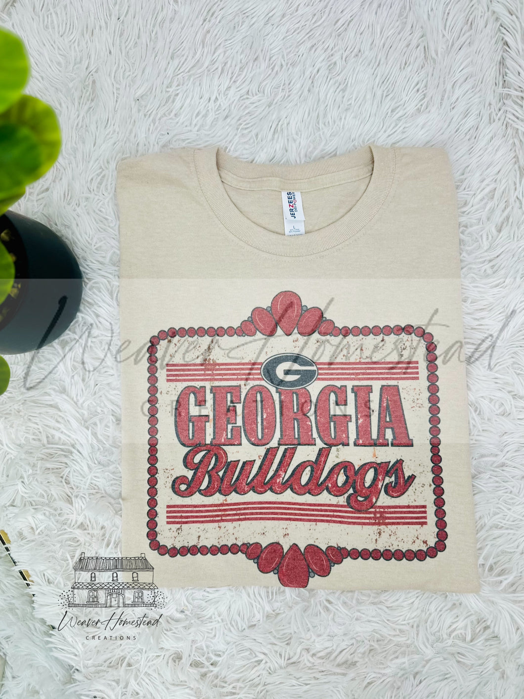 Georgia Bulldogs Red Stone Detail
