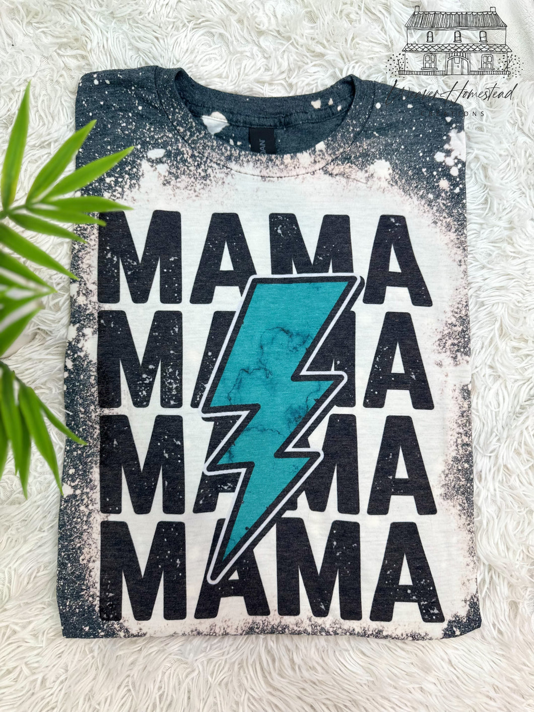 Mama Turquoise Lightning Bolt