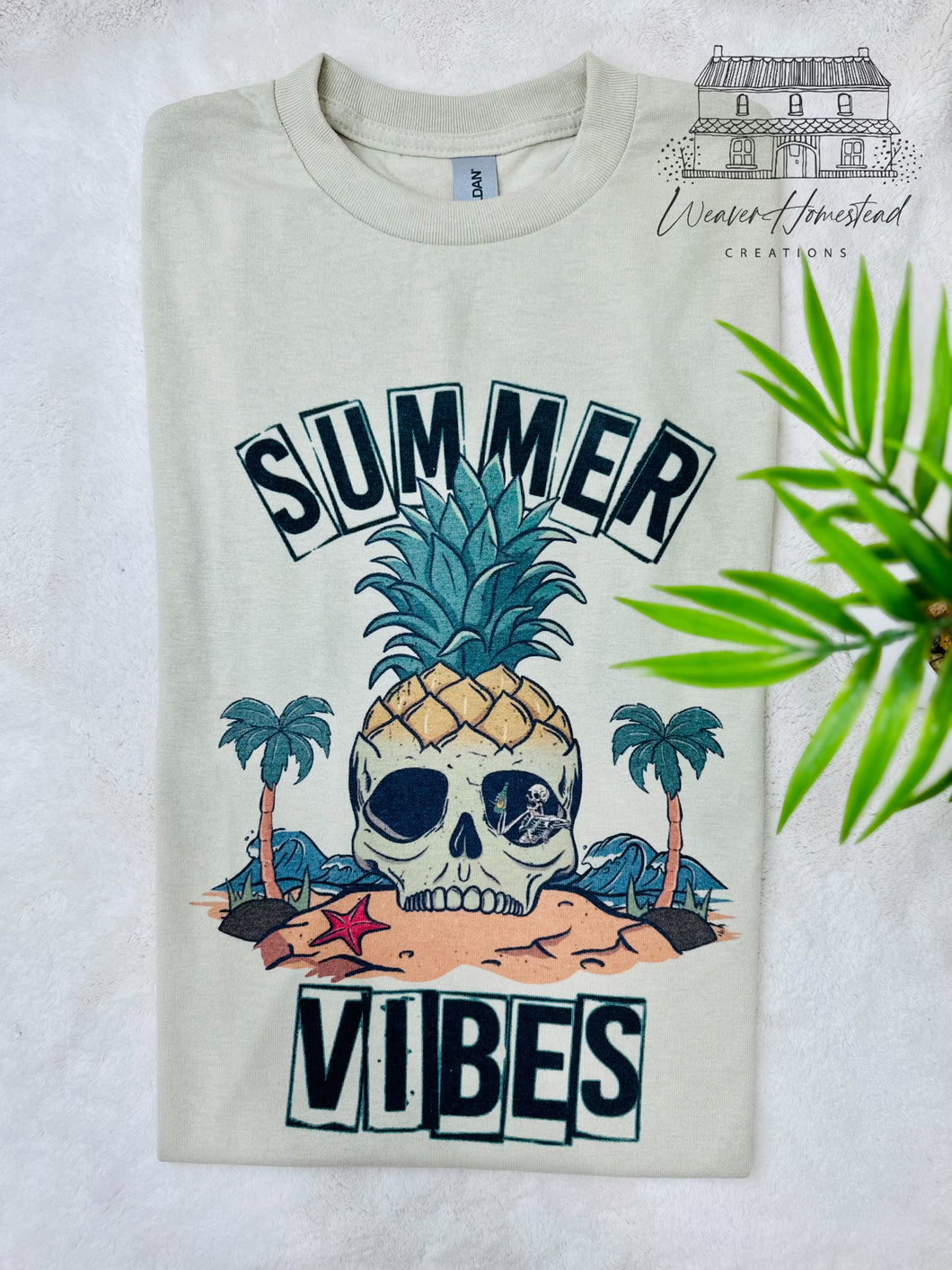 Summer Vibes Pineapple Skelly Surfing