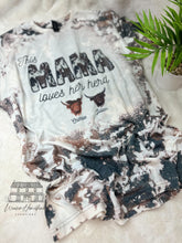 Load image into Gallery viewer, NEW!! This Mama Loves Her Herd BLEACHED Personalized T-shirt
