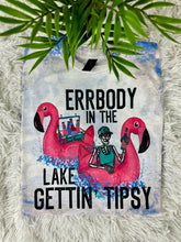 Load image into Gallery viewer, Errbody In The Lake Gettin’ Tipsy Flamingo
