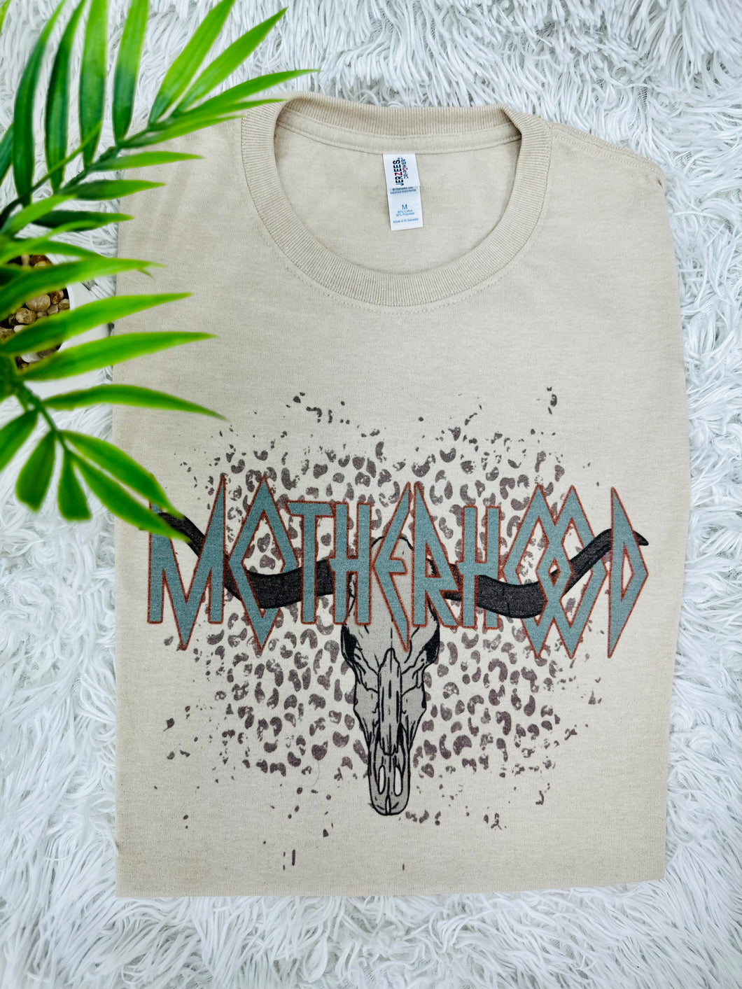 Motherhood Leopard Print Bull T-Shirt