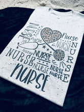 Load image into Gallery viewer, Nurse Collage W/Leopard Heart
