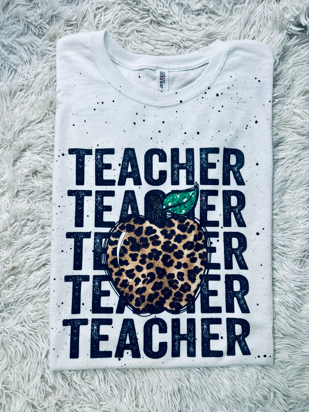 Teacher Stack - Leopard Apple