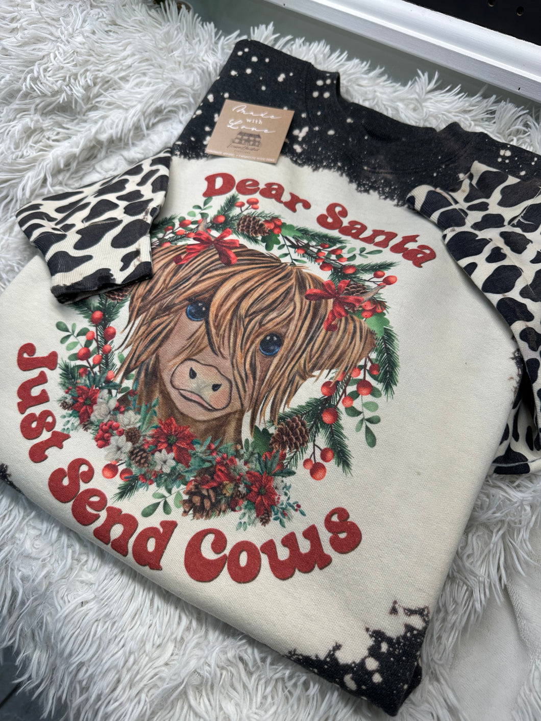 Dear Santa, Send Cows  w/Sleeve Pattern